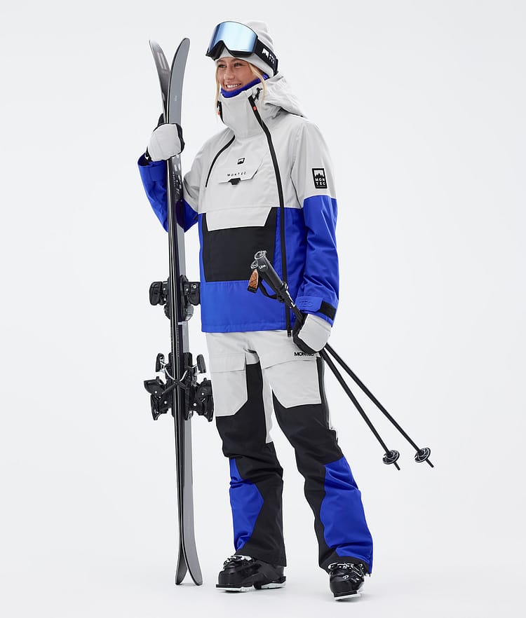 Montec Doom W Ski Jacket Women Light Grey/Black/Cobalt Blue, Image 3 of 11