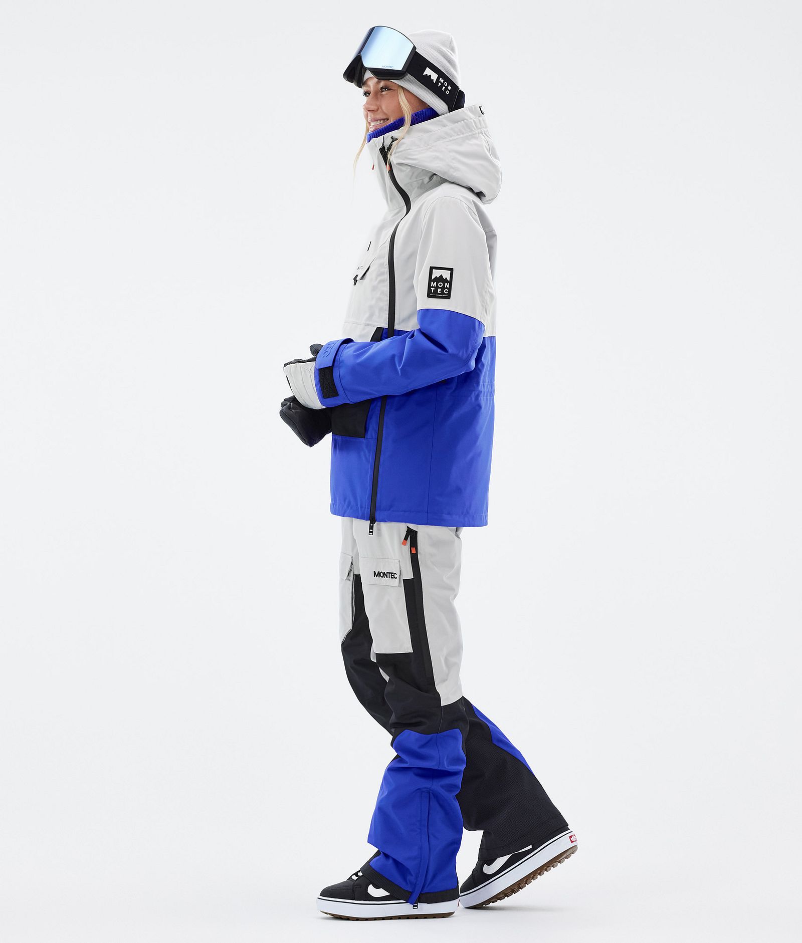 Montec Doom W Bunda na Snowboard Dámské Light Grey/Black/Cobalt Blue Renewed, Obrázek 4 z 11