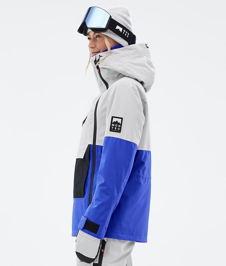 Montec Doom W Ski Jacket Women Light Grey/Black/Cobalt Blue