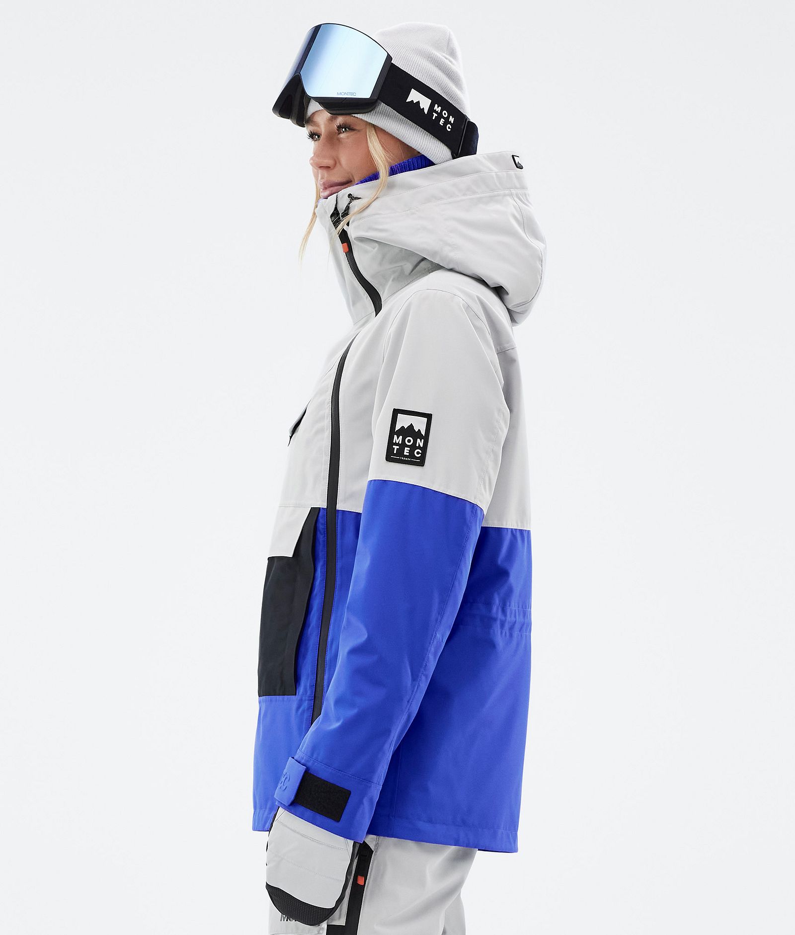 Montec Doom W Chaqueta Snowboard Mujer Light Grey/Black/Cobalt Blue Renewed, Imagen 6 de 11