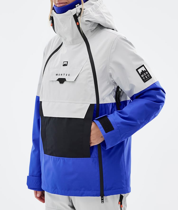 Montec Doom W Ski Jacket Women Light Grey/Black/Cobalt Blue