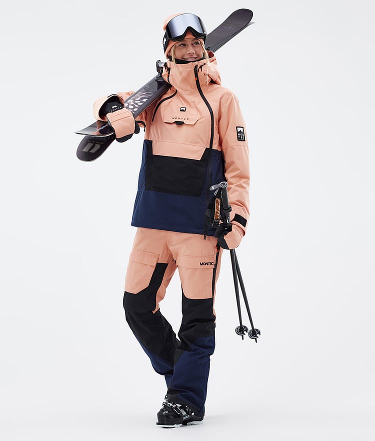 Montec Doom W Veste de Ski Femme Faded Peach/Black/Dark Blue, Image 3 sur 11