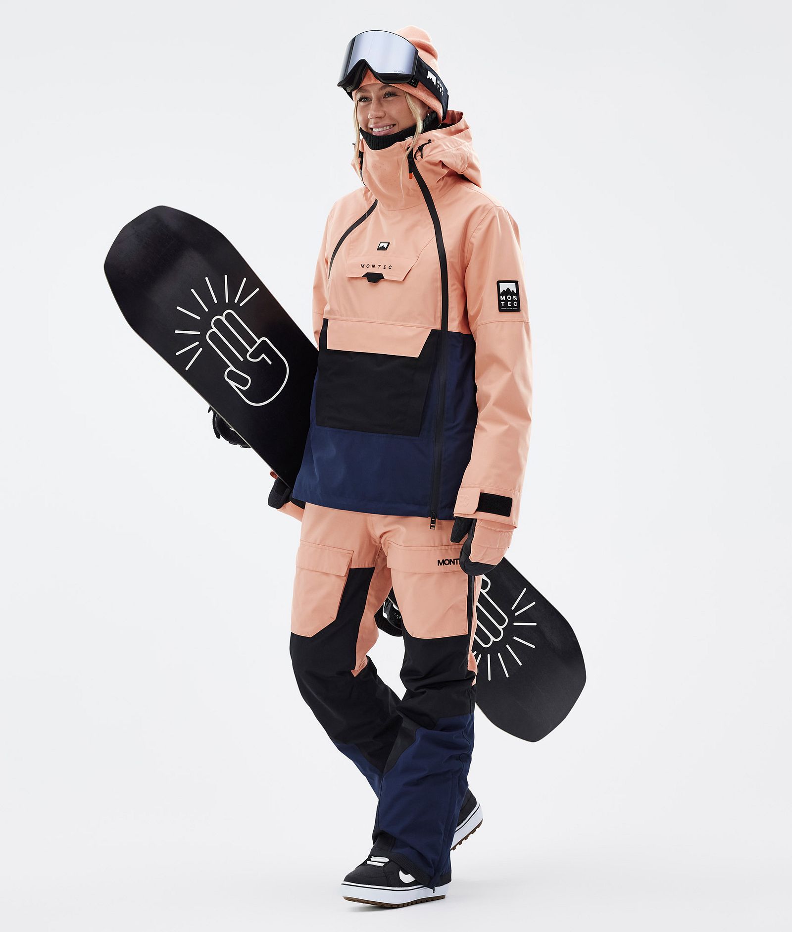 Montec Doom W Veste Snowboard Femme Faded Peach/Black/Dark Blue, Image 3 sur 11