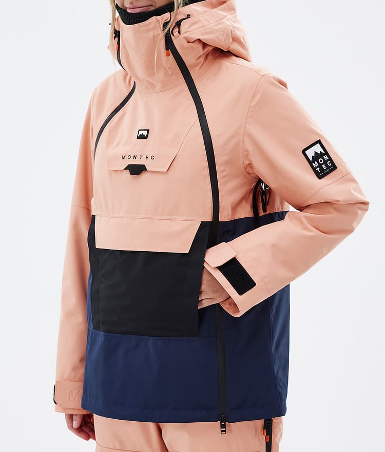 Montec Doom W Veste de Ski Femme Faded Peach/Black/Dark Blue, Image 8 sur 11