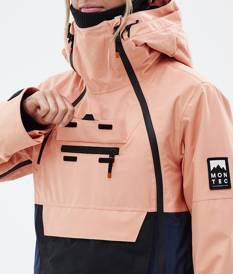 Montec Doom W Kurtka Snowboardowa Kobiety Faded Peach/Black/Dark Blue, Zdjęcie 10 z 11