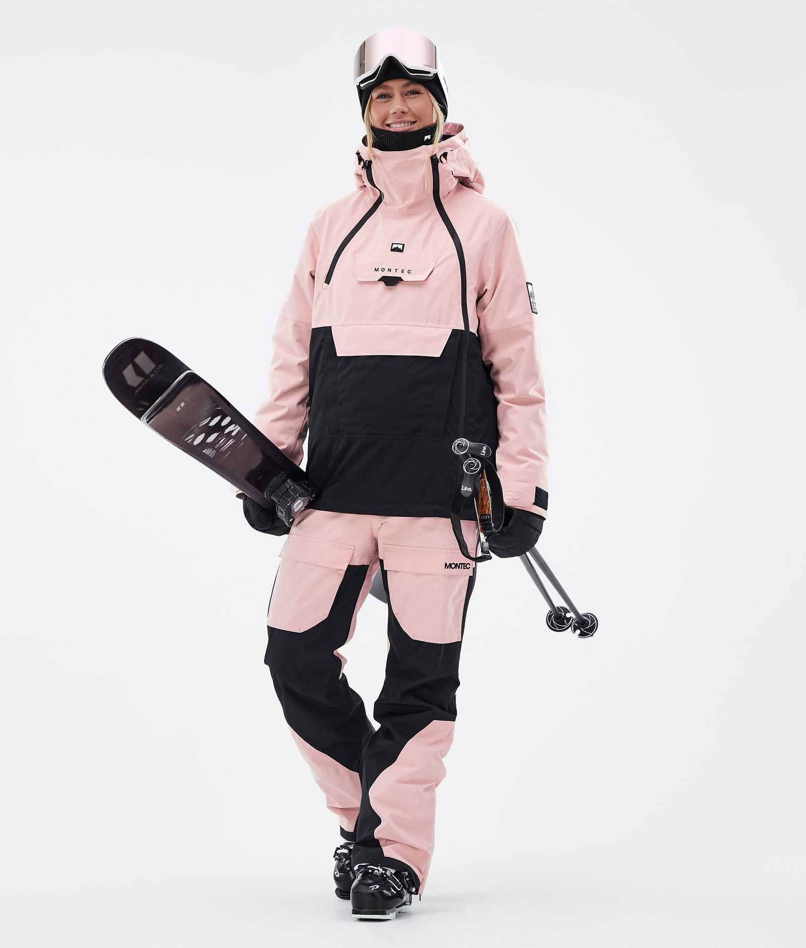 Montec Doom W Skijakke Dame Soft Pink/Black