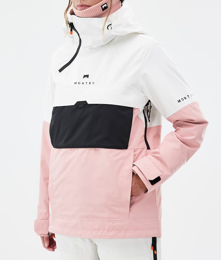 Montec Dune W Kurtka Snowboardowa Kobiety Old White/Black/Soft Pink Renewed, Zdjęcie 8 z 9