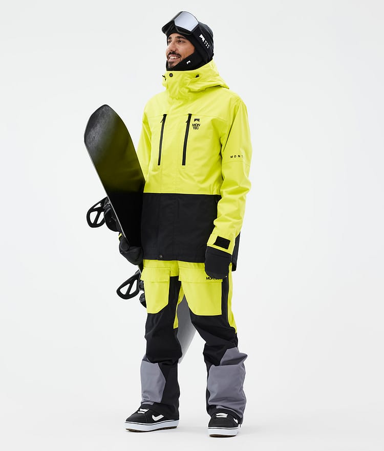 Montec Fawk Chaqueta Snowboard Hombre Bright Yellow/Black, Imagen 3 de 10