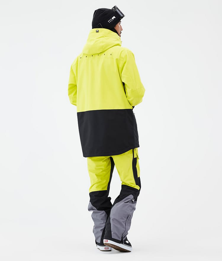Montec Fawk Veste Snowboard Homme Bright Yellow/Black, Image 5 sur 10