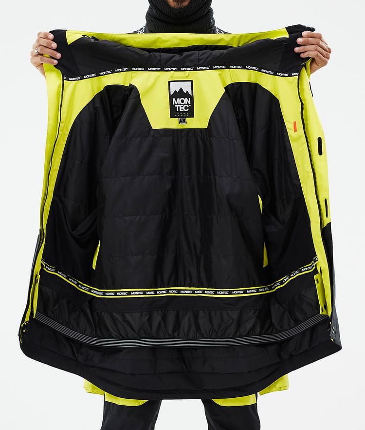 Montec Fawk Veste Snowboard Homme Bright Yellow/Black, Image 10 sur 10