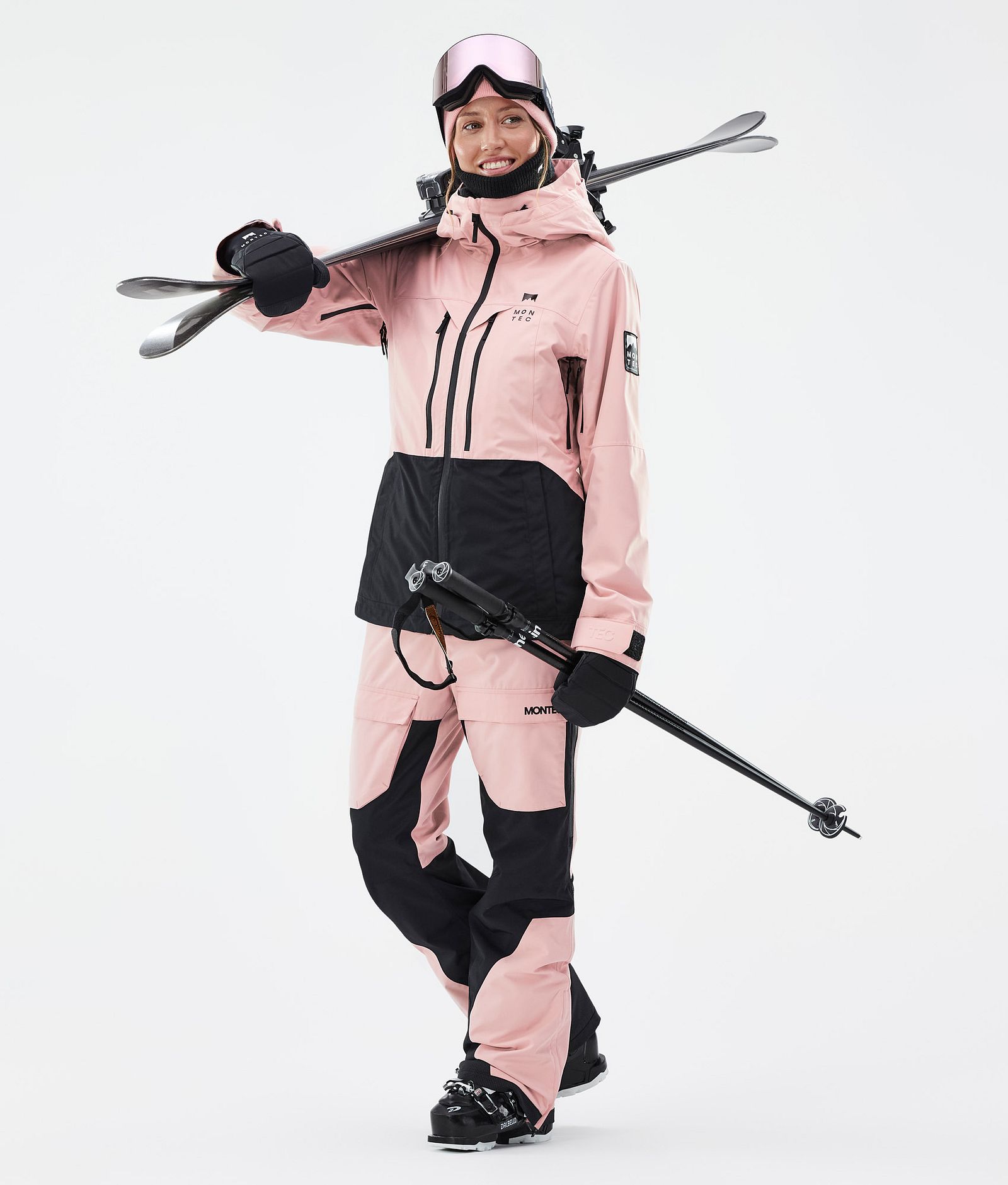 Montec Moss W Skijakke Dame Soft Pink/Black