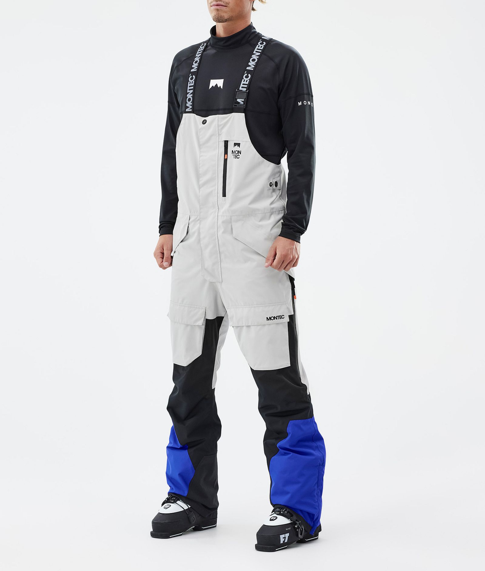 Montec Fawk Pantaloni Sci Uomo Light Grey/Black/Cobalt Blue, Immagine 1 di 7