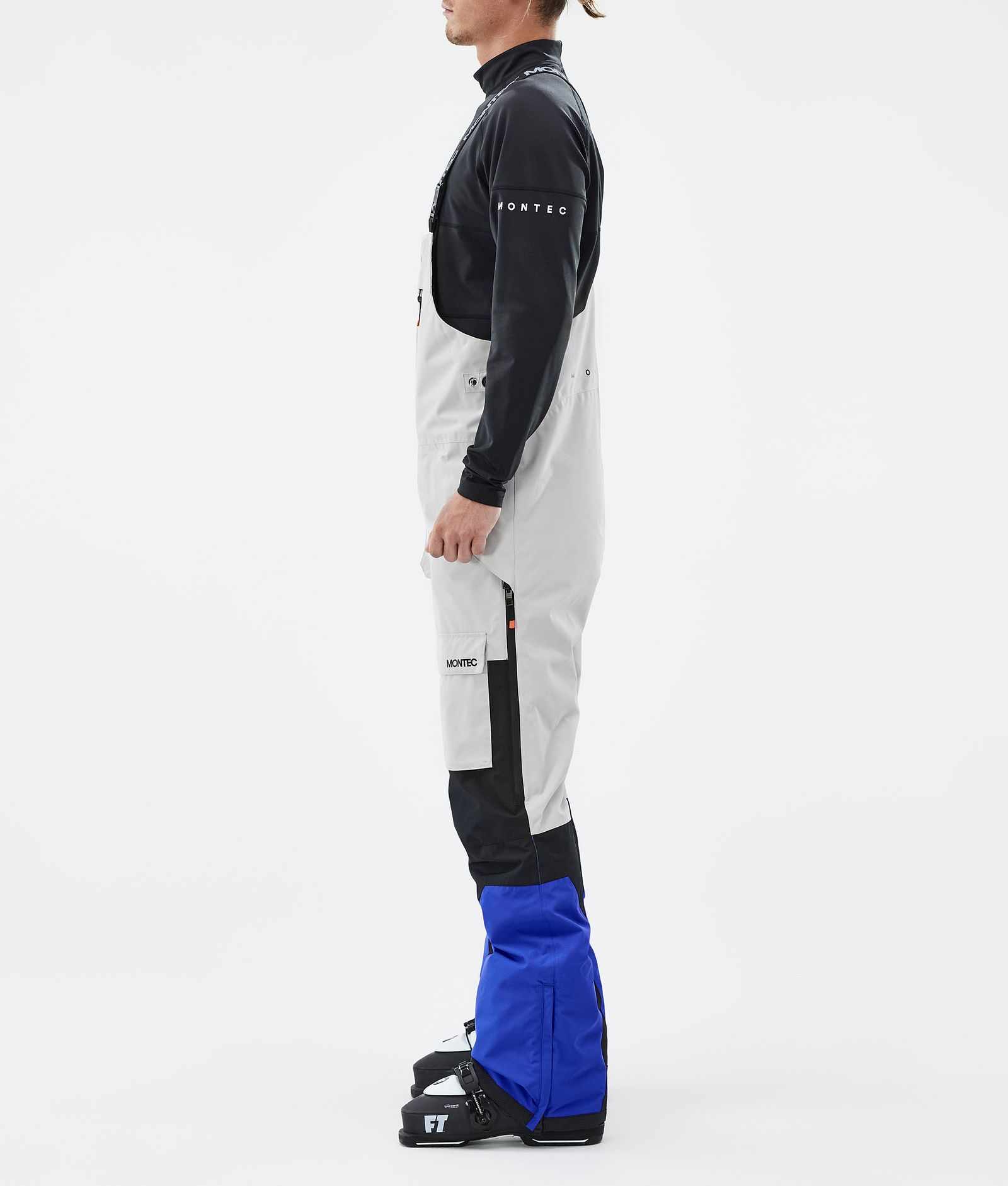 Montec Fawk Pantaloni Sci Uomo Light Grey/Black/Cobalt Blue