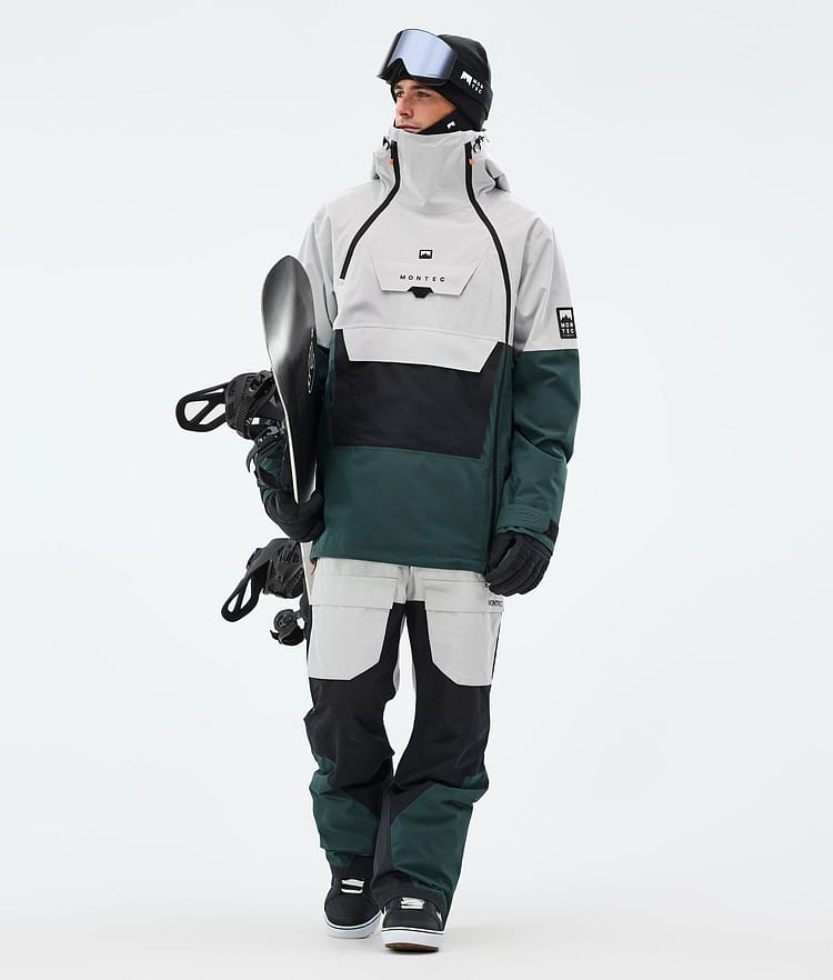 Montec Fawk Pantalon de Snowboard Homme Light Grey/Black/Dark Atlantic, Image 3 sur 8