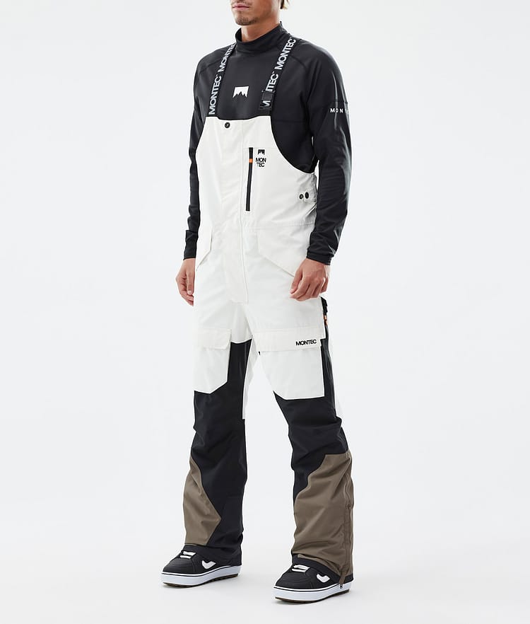 Montec Fawk Snowboard Pants Men Old White/Black/Walnut, Image 1 of 7