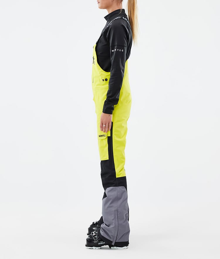 Montec Fawk W Skibroek Dames Bright Yellow/Black/Light Pearl, Afbeelding 3 van 7