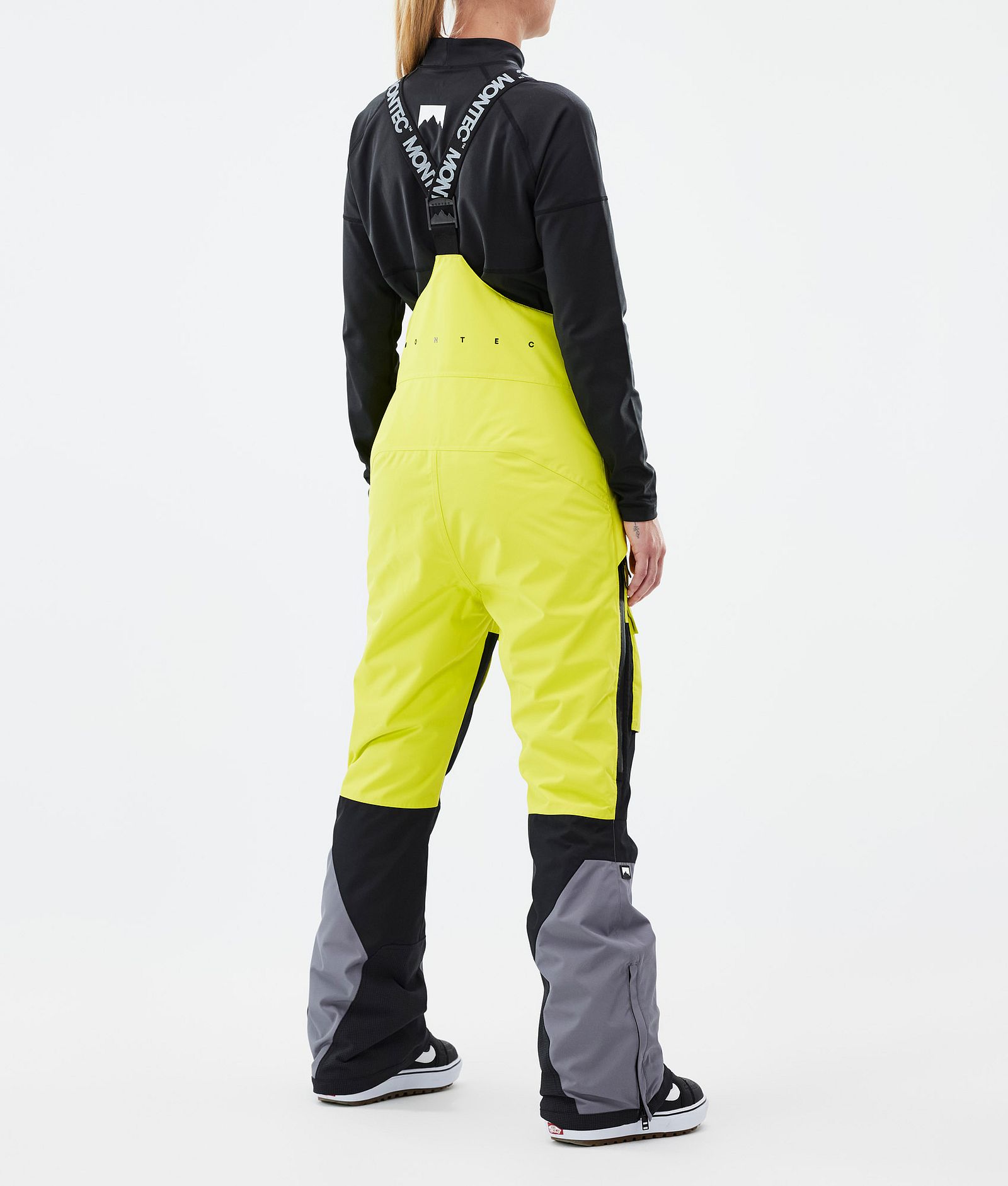 Montec Fawk W Snowboard Broek Dames Bright Yellow/Black/Light Pearl Renewed, Afbeelding 4 van 7