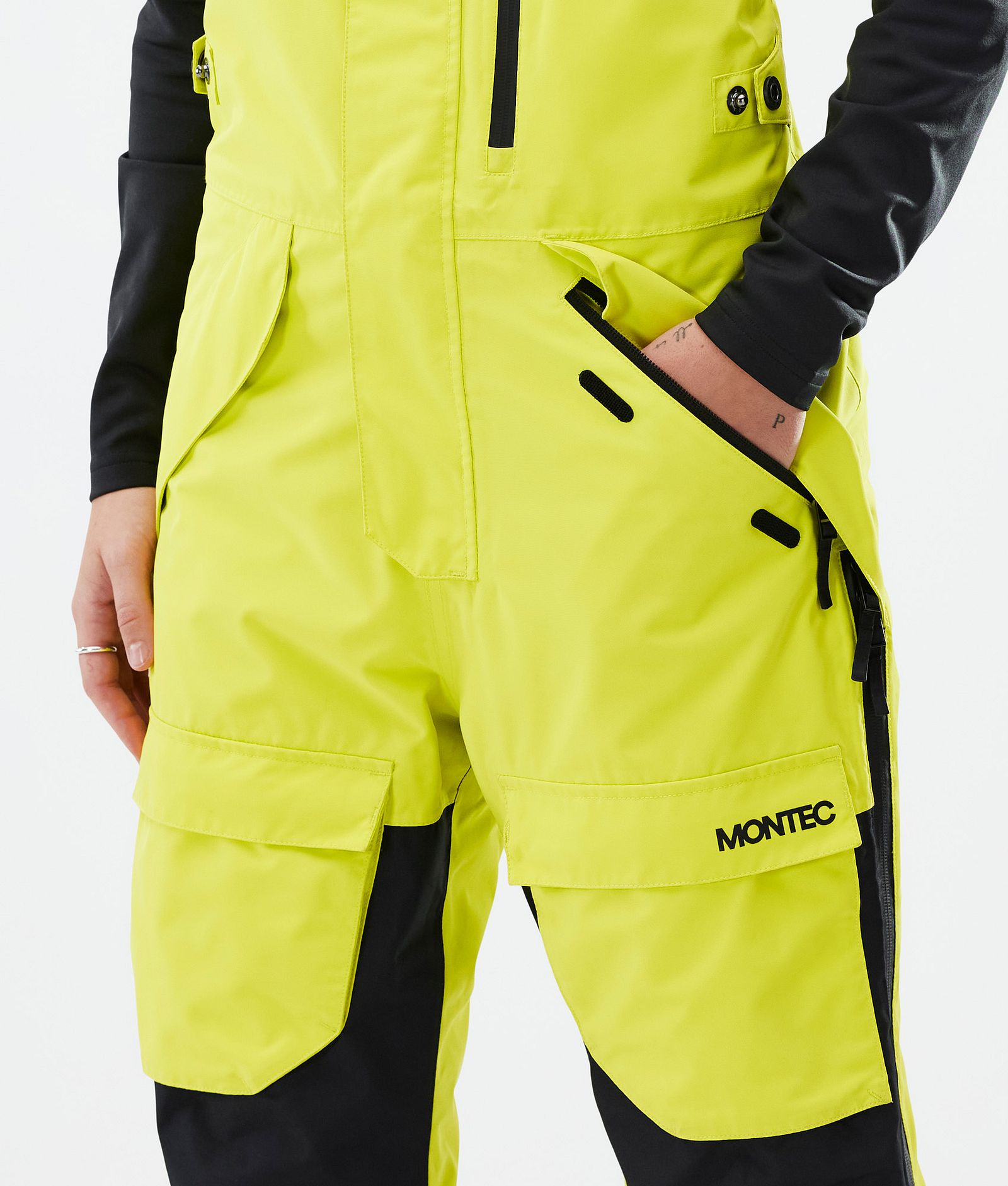 Montec Fawk W Spodnie Snowboardowe Kobiety Bright Yellow/Black/Light Pearl