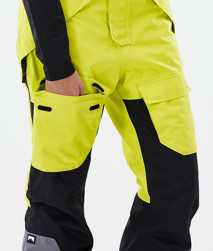 Montec Fawk W Spodnie Snowboardowe Kobiety Bright Yellow/Black/Light Pearl, Zdjęcie 7 z 7