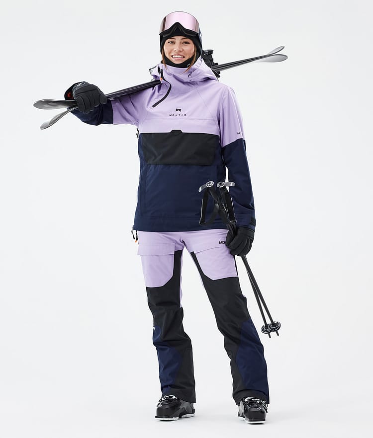Montec Fawk W Pantalon de Ski Femme Faded Violet/Black/Dark Blue, Image 2 sur 7