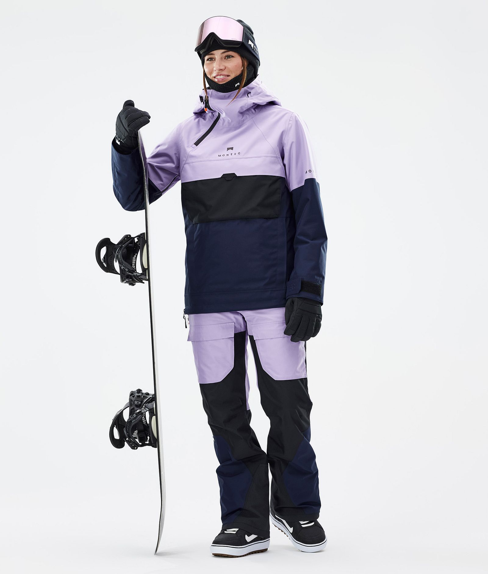 Montec Fawk W Pantaloni Snowboard Donna Faded Violet/Black/Dark Blue, Immagine 2 di 7