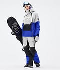 Montec Fawk W Pantalon de Snowboard Femme Light Grey/Black/Cobalt Blue