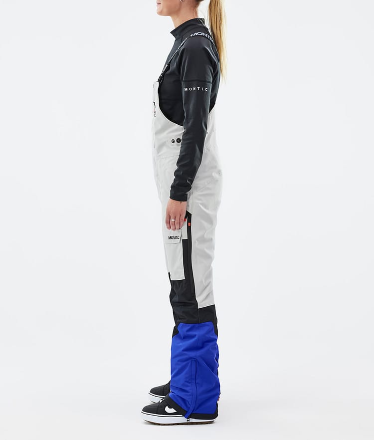 Montec Fawk W Pantaloni Snowboard Donna Light Grey/Black/Cobalt Blue