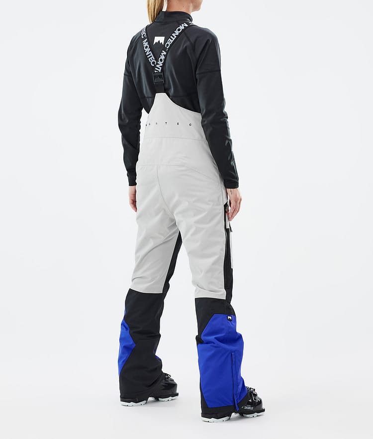 Montec Fawk W Pantalon de Ski Femme Light Grey/Black/Cobalt Blue, Image 4 sur 7