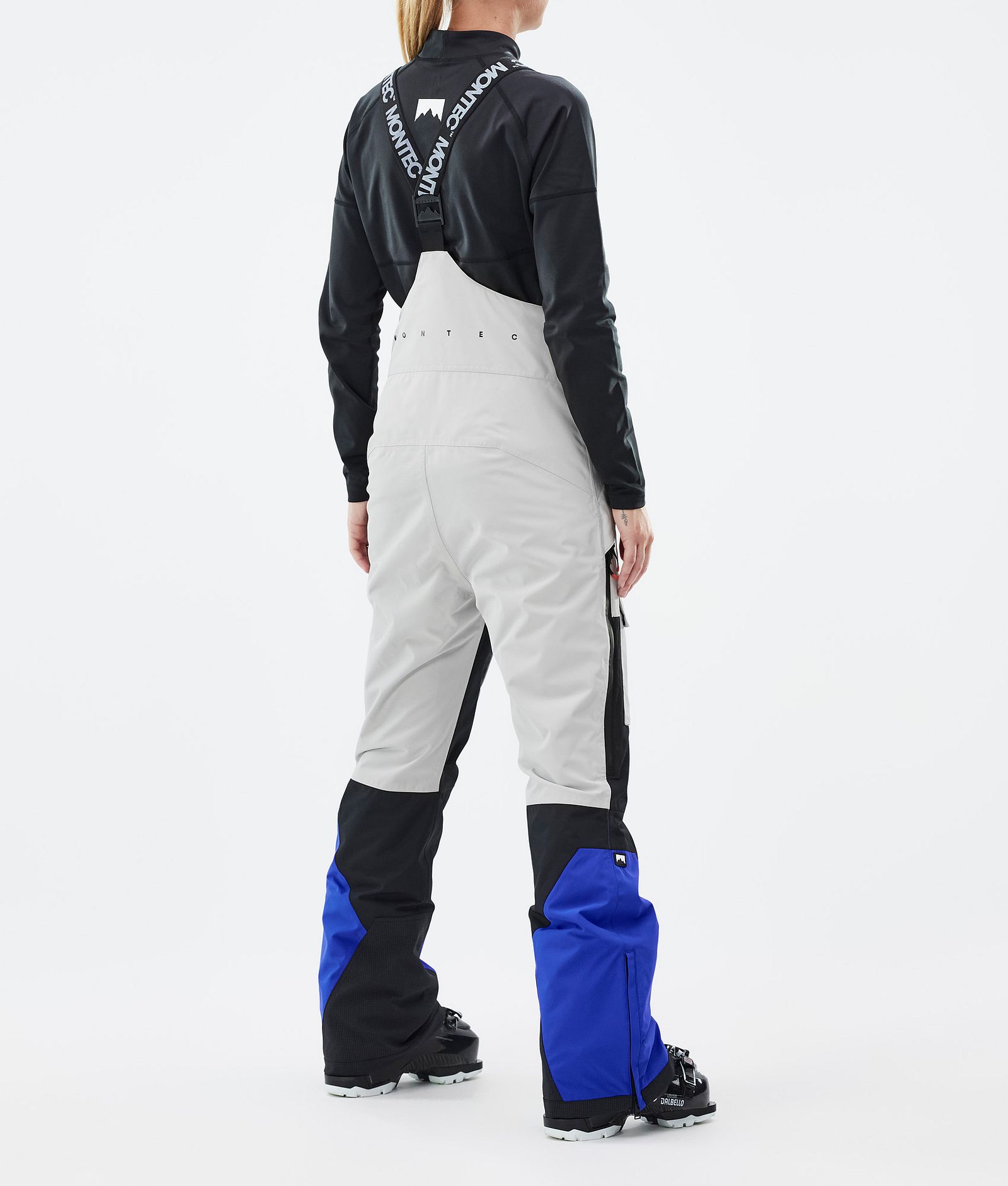 Montec Fawk W Pantalon de Ski Femme Light Grey/Black/Cobalt Blue