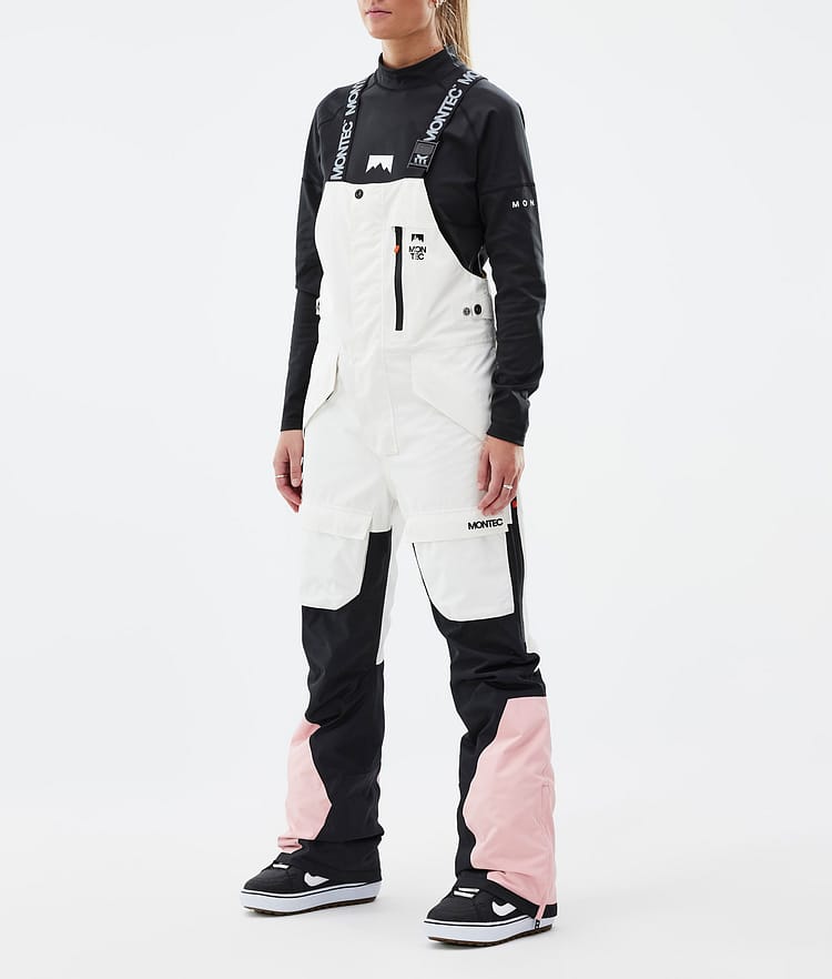 Montec Fawk W Pantalon de Snowboard Femme Old White/Black/Soft Pink, Image 1 sur 7