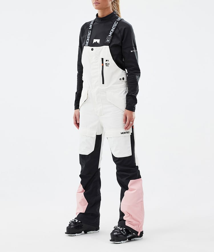 Montec Fawk W Pantalon de Ski Femme Old White/Black/Soft Pink