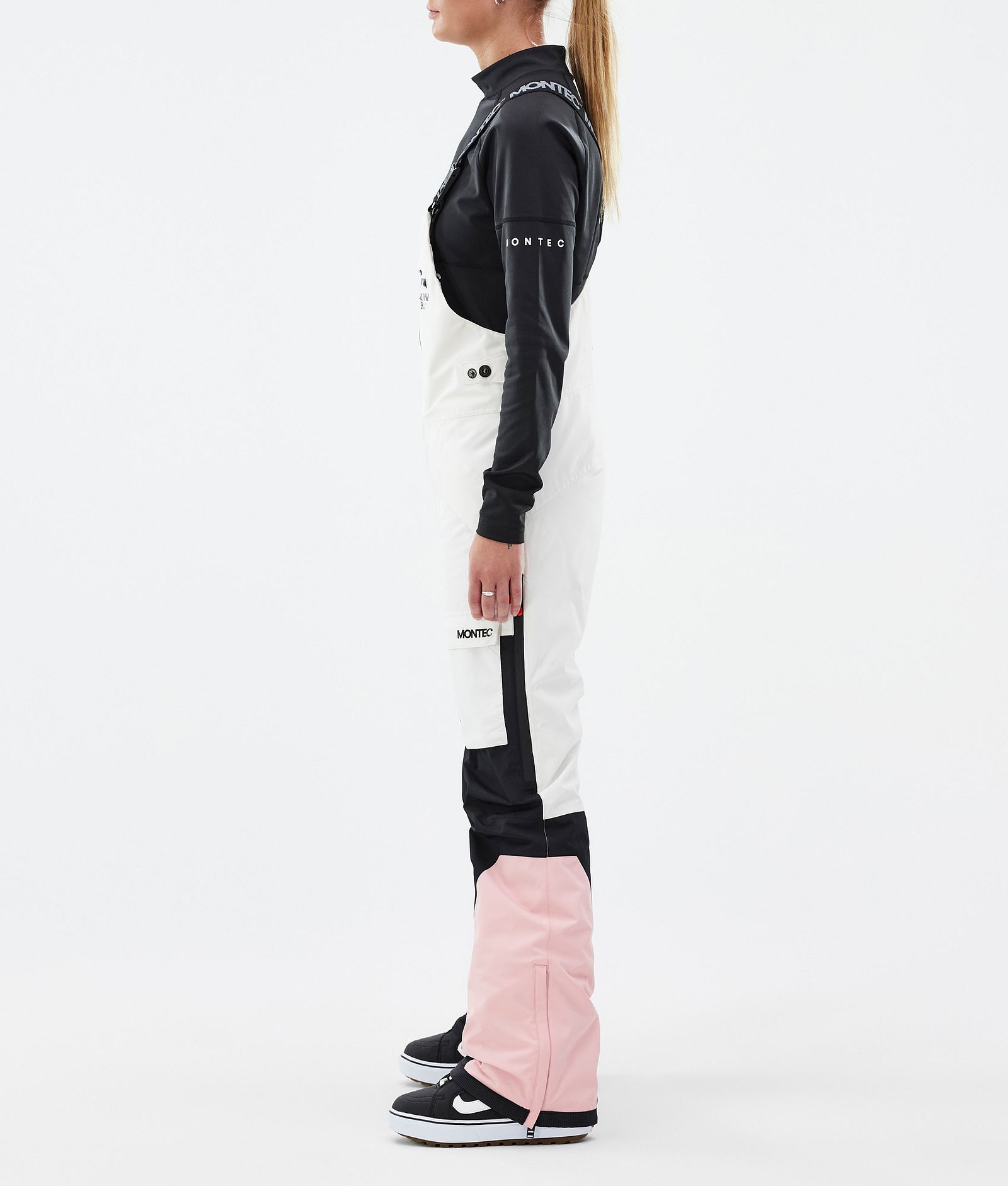 Montec Fawk W Pantalon de Snowboard Femme Old White/Black/Soft Pink, Image 3 sur 7