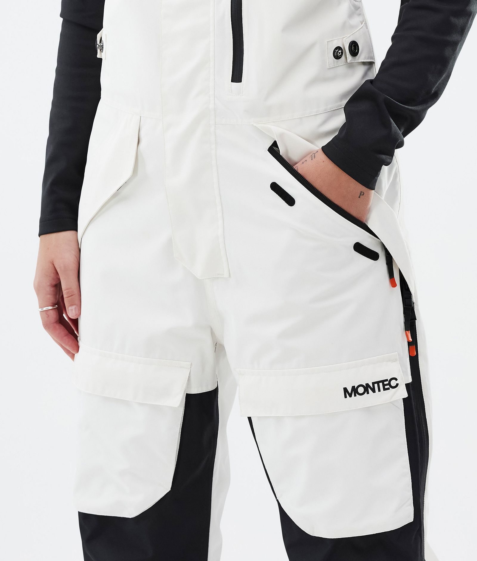 Montec Fawk W Pantaloni Snowboard Donna Old White/Black/Soft Pink, Immagine 5 di 7