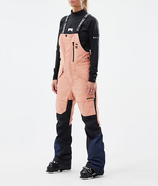 Montec Fawk W Pantalon de Ski Femme Faded Peach/Black/Dark Blue