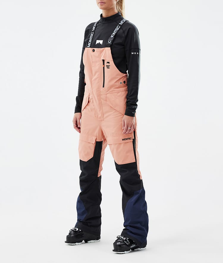 Montec Fawk W Pantalon de Ski Femme Faded Peach/Black/Dark Blue, Image 1 sur 7