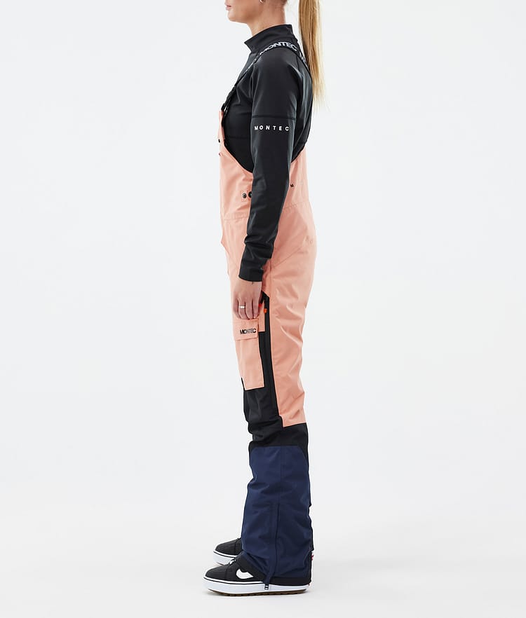 Montec Fawk W Pantalon de Snowboard Femme Faded Peach/Black/Dark Blue, Image 3 sur 7