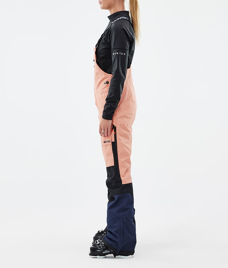 Montec Fawk W Pantalon de Ski Femme Faded Peach/Black/Dark Blue