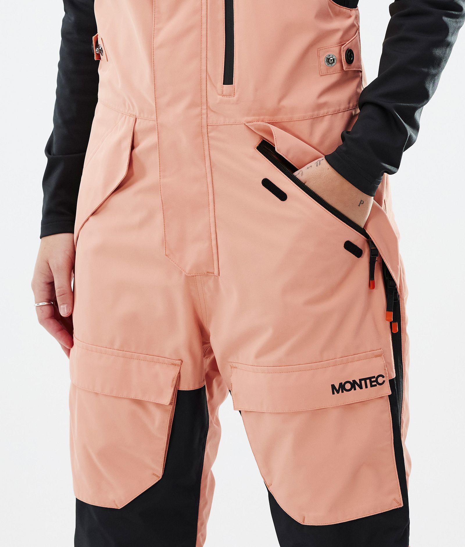 Montec Fawk W Pantalon de Snowboard Femme Faded Peach/Black/Dark Blue, Image 5 sur 7