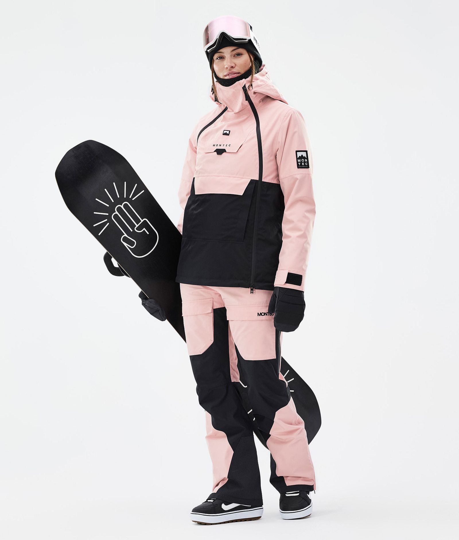 Montec Fawk W Pantaloni Snowboard Donna Soft Pink/ Black
