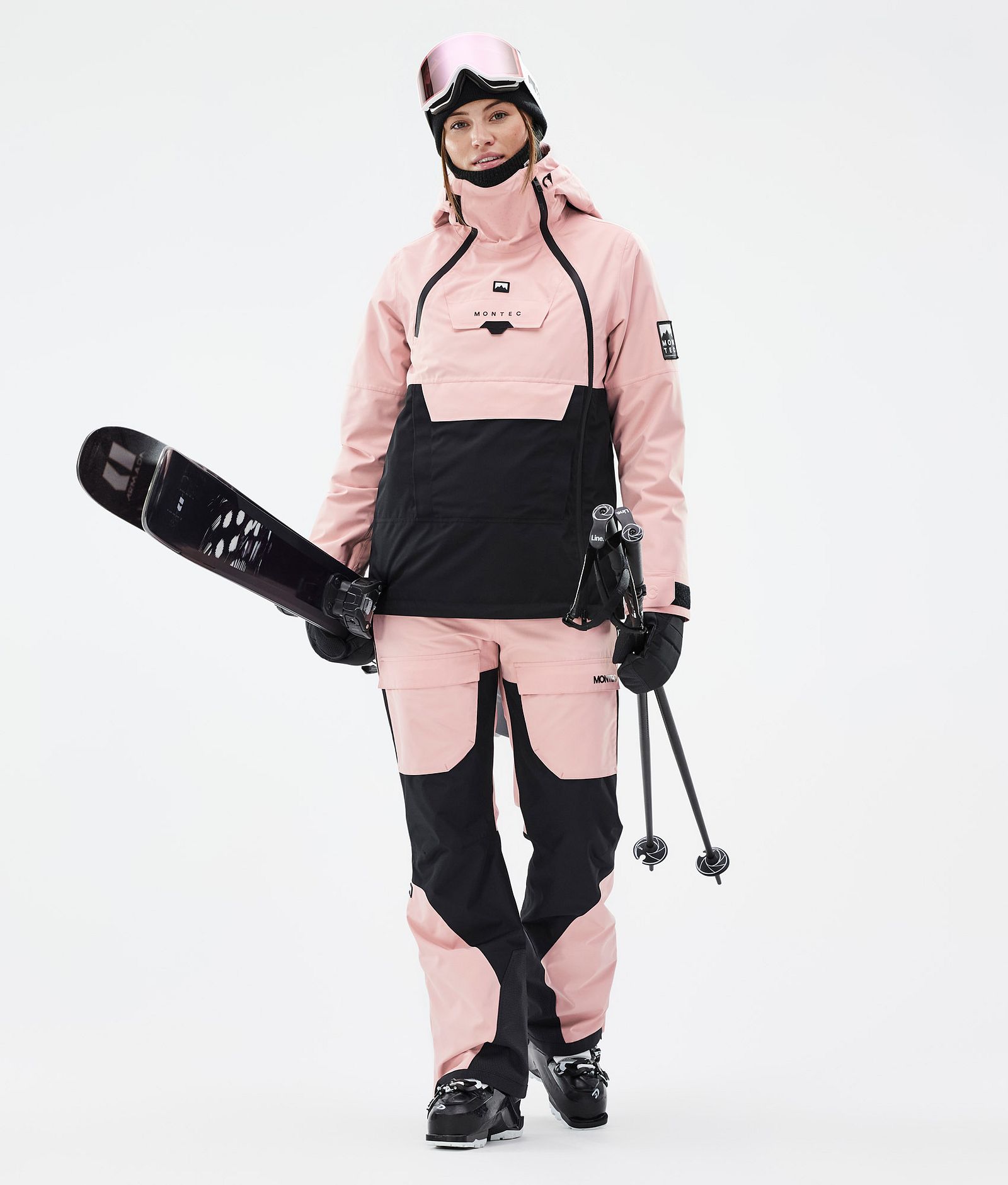 Montec Fawk W Pantalon de Ski Femme Soft Pink/ Black