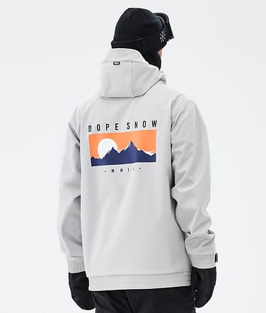 Dope Yeti Ski Jacket Men Silhouette Light Grey