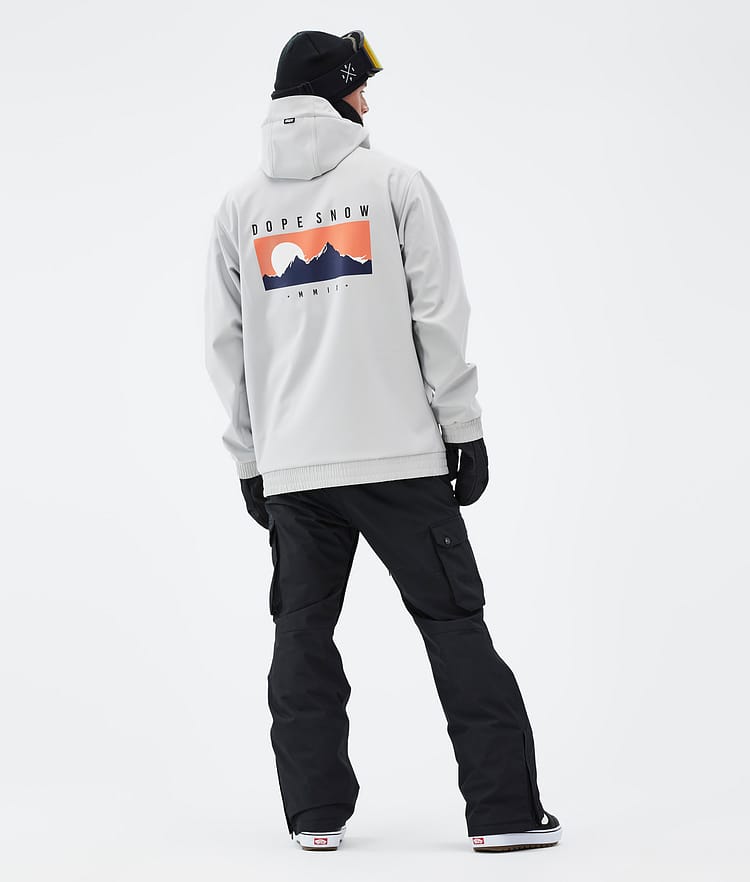 Dope Yeti Kurtka Snowboardowa Mężczyźni Silhouette Light Grey, Zdjęcie 4 z 7