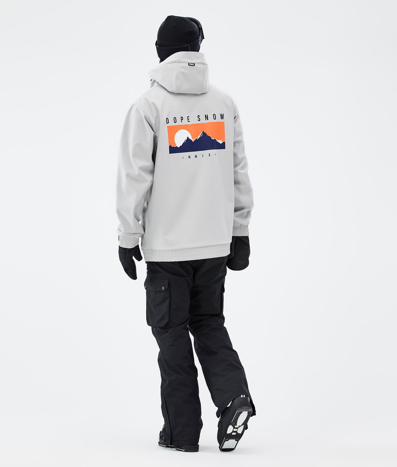 Dope Yeti Veste de Ski Homme Silhouette Light Grey, Image 3 sur 7