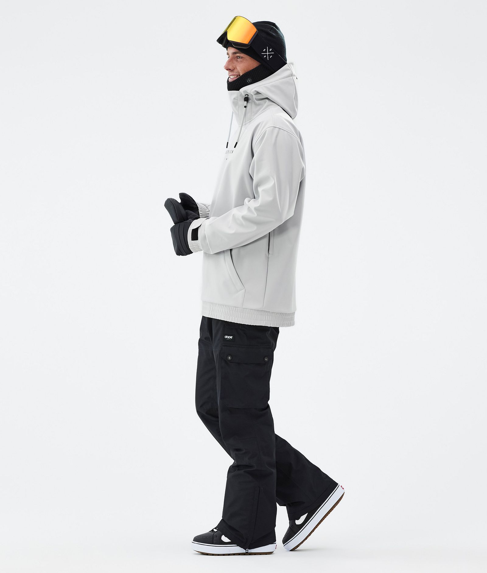 Dope Yeti Kurtka Snowboardowa Mężczyźni Silhouette Light Grey