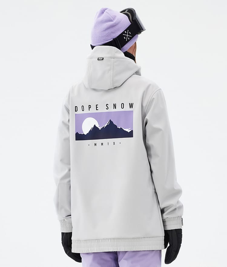 Dope Yeti W Snowboard jas Dames Silhouette Light Grey Renewed, Afbeelding 1 van 7