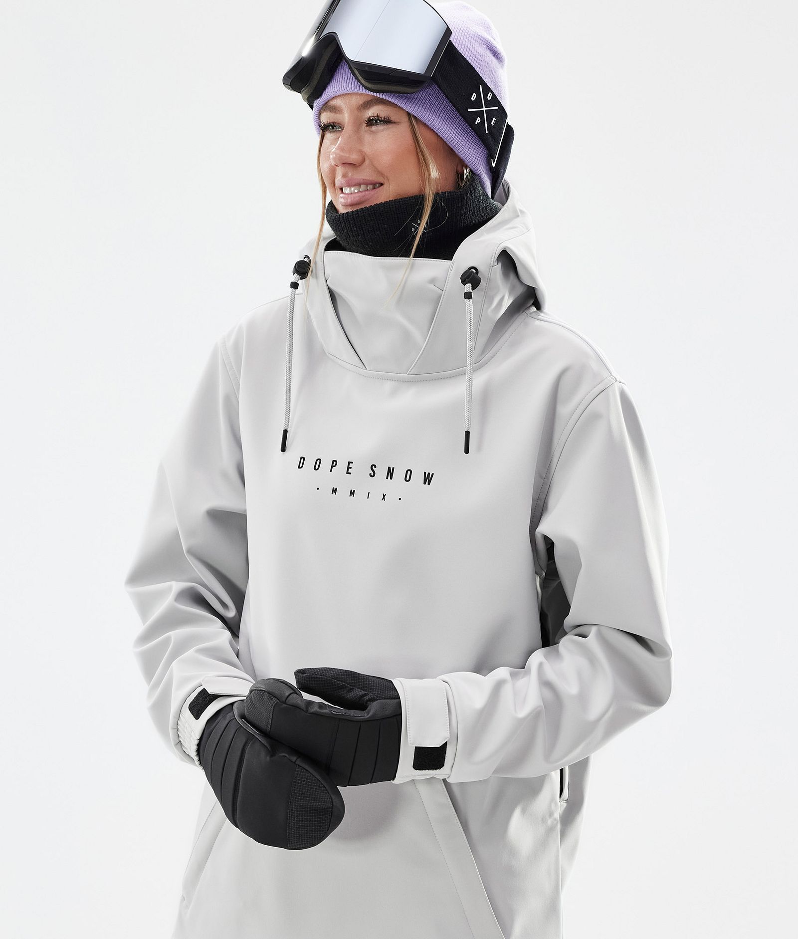 Dope Yeti W Kurtka Snowboardowa Kobiety Silhouette Light Grey