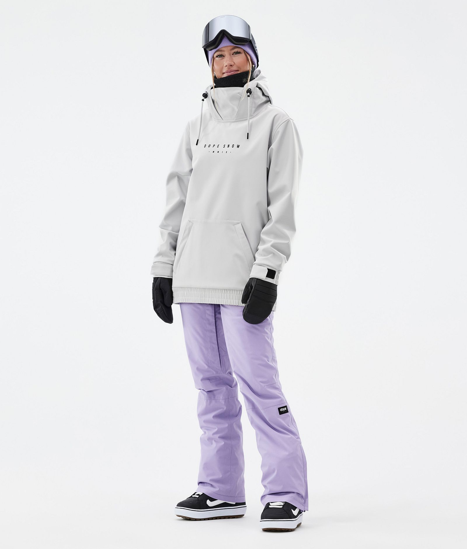 Dope Yeti W Snowboard Jacket Women Silhouette Light Grey Renewed