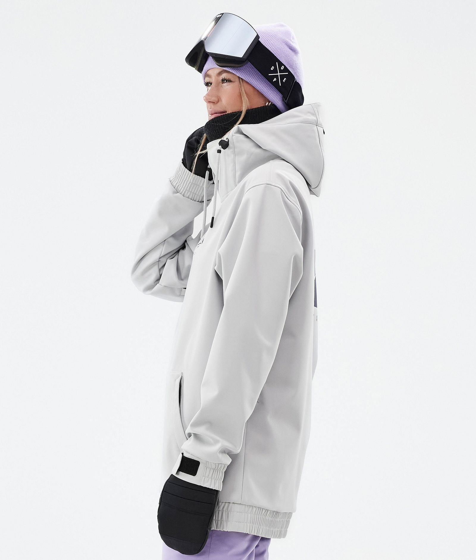 Dope Yeti W Kurtka Snowboardowa Kobiety Silhouette Light Grey