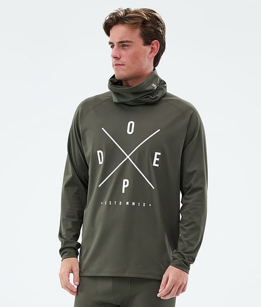 Dope Snuggle Tee-shirt thermique Homme 2X-Up Olive Green