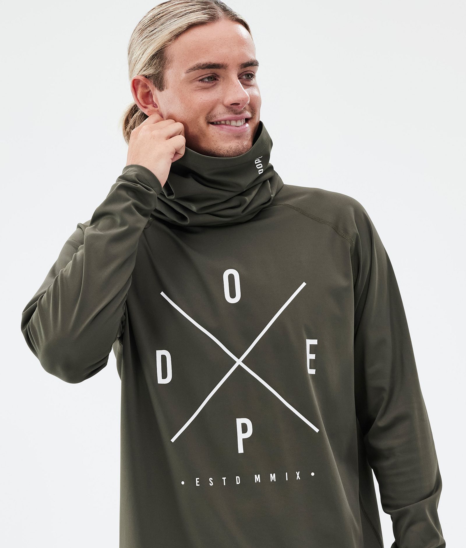 Dope Snuggle Camiseta Térmica Hombre 2X-Up Olive Green